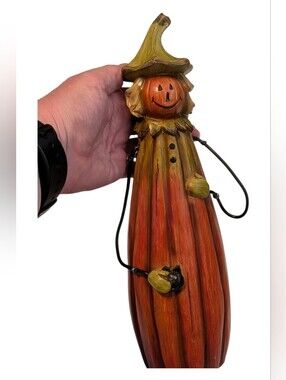 Whimsical Resin Jack 'O Lantern Man Figurine Tii Collections